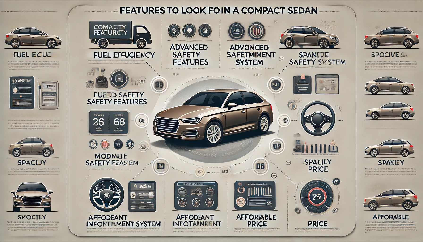 Compact sedan features